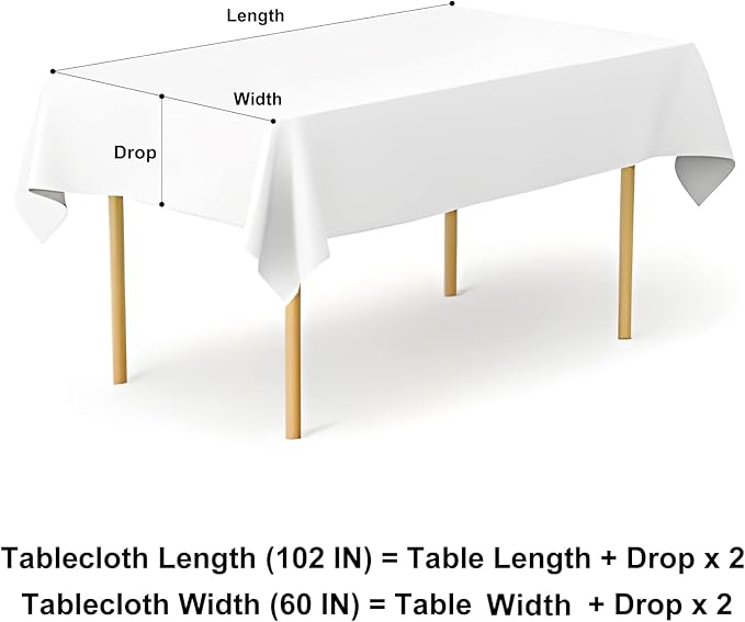 misaya Rectangle Waterproof Vinyl Table Cloth, Buffalo Flannel Backed Tablecloth, Wipeable Plastic Table Cover for Dinner, Kitchen, Outdoor (60" x 102", Black and White)