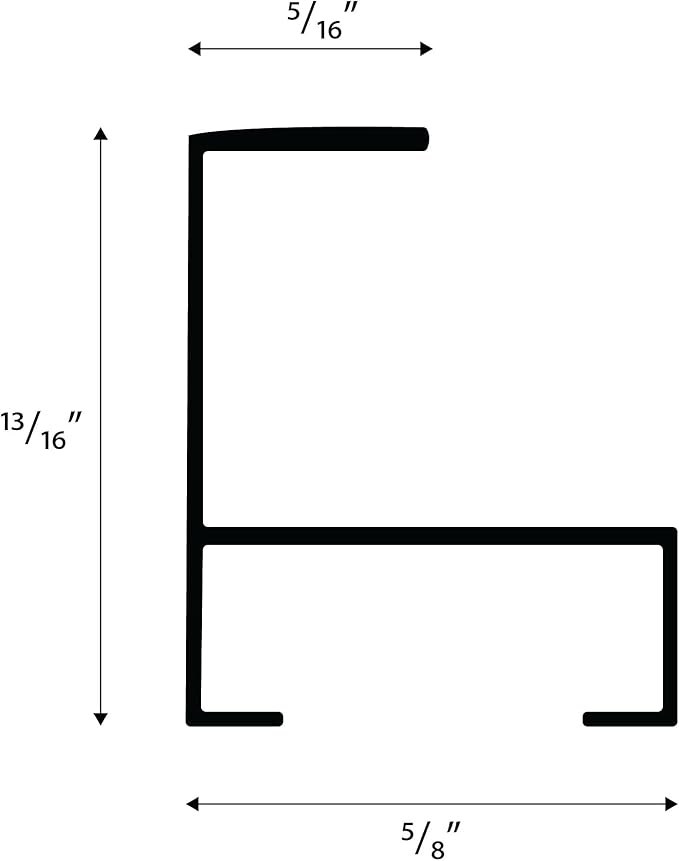 Frame My Mirror Black Metal Framed Mirror, 20" x 60" Mirror for Bathroom, Metal Frame, True Reflections Glass, Black Finish, Stanton Design, Hangs Horizontally or Vertically, Made in USA