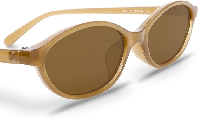 Retro Oval Sunglasses for Women Chic Cat Eye 90s Sunnies Lightweight Narrow Shades Trendy UV protection Sun Glasses