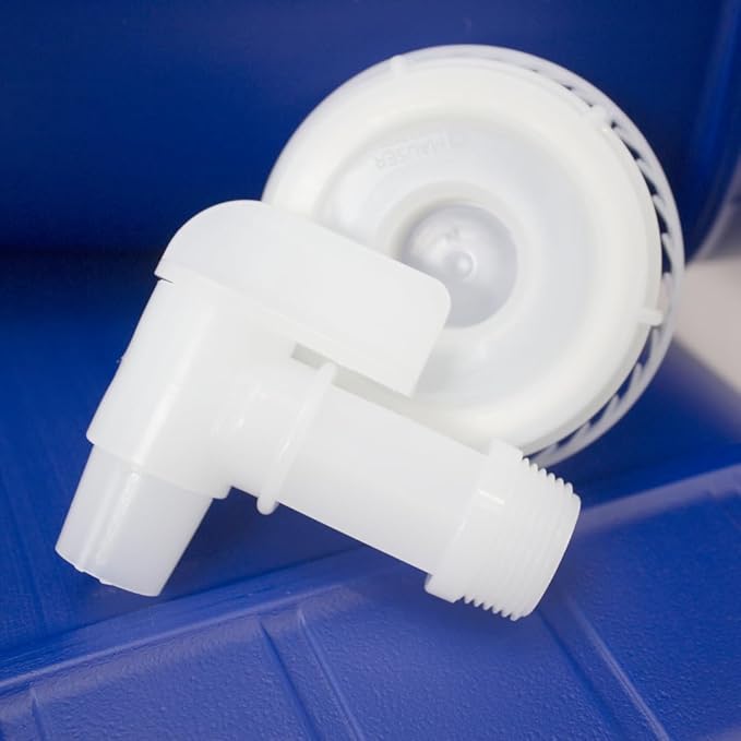 5-Gallon Stackable Water Storage Containers, 5 Gallons Each w/Lids + Spigot, Easy Fill, Survial Supply Emergency Water Storage for Camping and Disaster Preparedness, RV, 20 Gallon (4 Tanks)