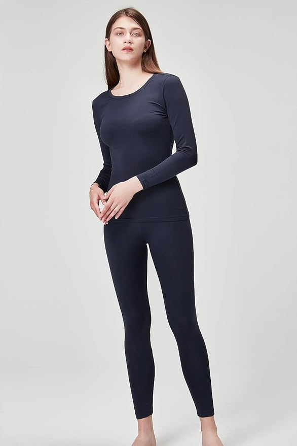 DEVOPS Women's Thermal Underwear Long Johns Top & Bottom Set