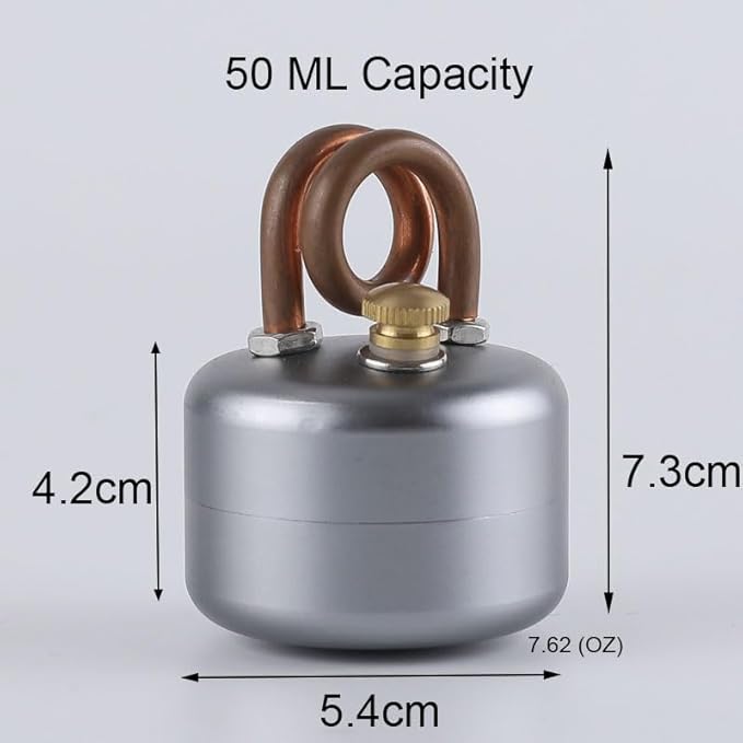 Portable Alcohol Camping Stove – Lightweight Brass Aluminum Spirit Burner with Stand | Faster Heating – Feul Denatured Alcohol (Not Included) – for Backpacking, Hiking Brewing Piping Coffee