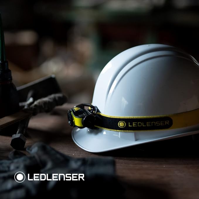 Ledlenser, iH5R High Power LED Professional Headlamp, Rechargeable or AA Alkaline Batteries, Compact, Lightweight, Multiple Helmet Mounting Options