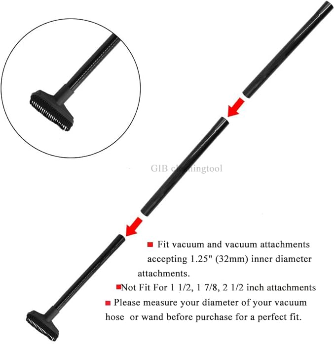 9 Pcs Vacuum Attachments Fit for Shop Vac Accessories 1 1/4" - 3 Pcs Vacuum Extension Wand, 1 1/4 inch (32 mm) & 1 3/8 inch (35 mm) Vacuum Hose Adapter, 1 1/4 inch Vacuum Cleaner Accessories Brush Kit