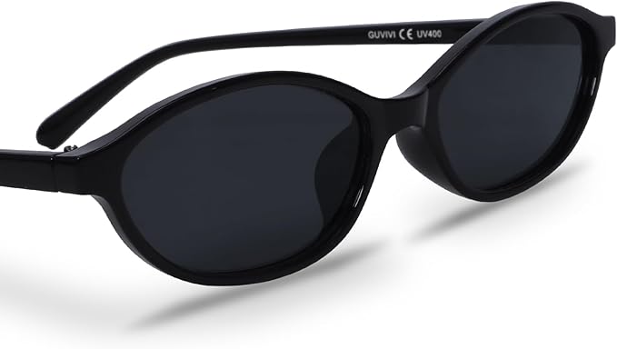 Retro Oval Sunglasses for Women Chic Cat Eye 90s Sunnies Lightweight Narrow Shades Trendy UV protection Sun Glasses