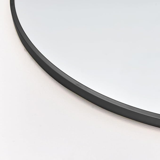 58"x18" Arched Full Length Mirror, Floor Mirror with Stand, Freestanding,Wall Mounted Hanging or Leaning Arched-Top Full Body Mirror for Bedroom, Dressing Room -Black