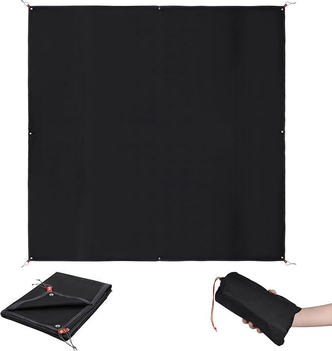 REDCAMP Ultralight Tent Footprint for 8-10 Person Tent, Multifunctional Waterproof Camping Tent Tarp for Camping, Hiking and Survival Gear, Lightweight, 95"x95"