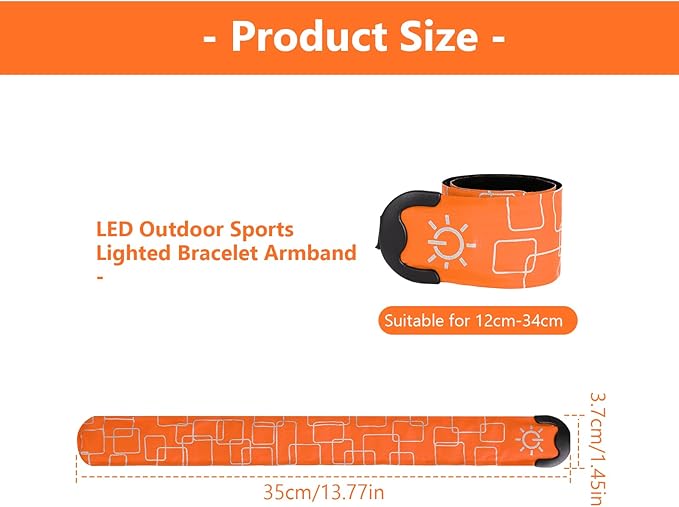 LemonBest LED Armband Running USB Rechargeable - 2 Pack Safety Lights for Runners 3 Modes Running Gear Lights Adjustable High Visibility Waterproof Reflective Wristband for Night Running Walking