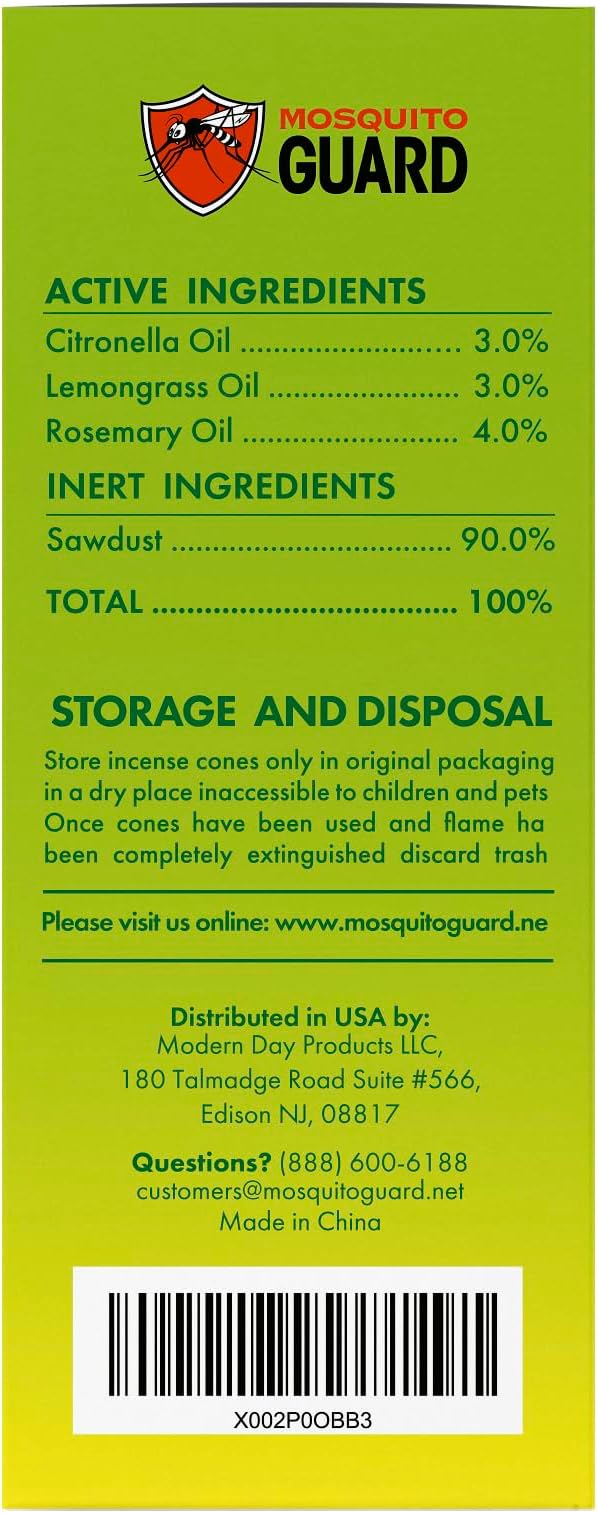 Mosquito Guard 45pcs Mosquito Repellent Incense Cone with 2 Ceramic Dishes - Mosquito Repellent for Patio – No Deet Plant Based Mosquito Repellent Outdoor