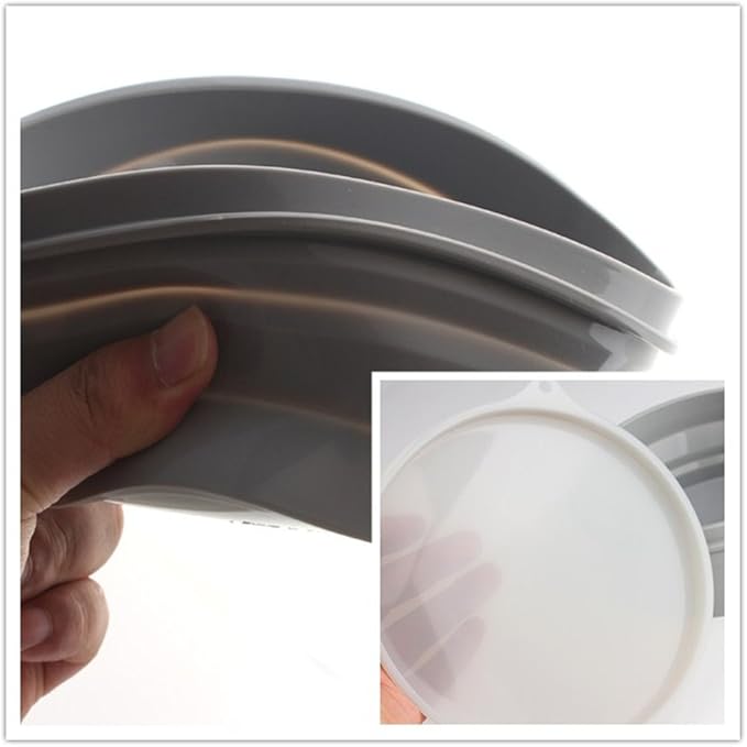 IYYI ME.FAM Silicone Collapsible Bowl with Lid - 800ML Folding Travel Bowl for Camping, Hiking - Heat Resistant
