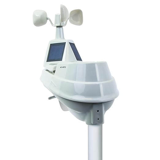 AcuRite Iris (5-in-1) Home Weather Station with Wi-Fi Connection to Weather Underground with Temperature, Humidity, Wind Speed/Direction, and Rainfall (01540M) , Black