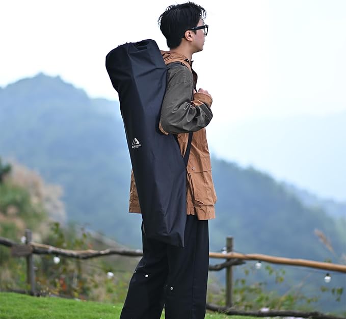 Reclining Camping Chair, Heavy Duty Folding Chairs with 4-Stage Adjustable High Back for Adults, Compact Foldable Outdoor Patio Reclining Chair with Storage Bag (Green)