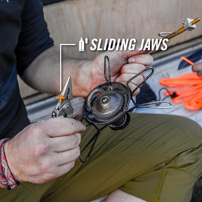 Gerber Gear Multi-Plier 600 - 14-in-1 Multitool with Sheath, Needlenose Pliers, Screwdriver, Serrated Knife, Wire Crimper, Bottle Opener, Can Opener & More - Made in USA - Stainless Steel