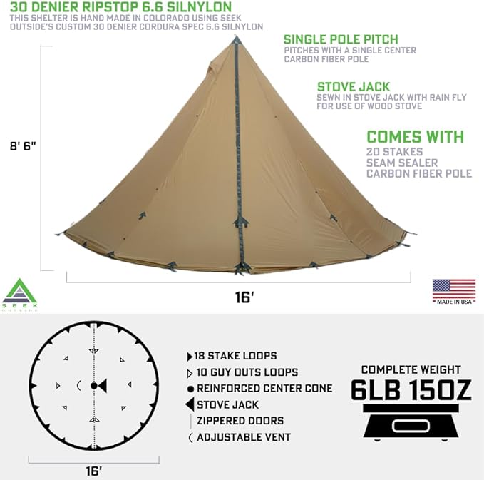 Seek Outside | Lightweight Hot Tents and Tipis for Backpacking Hunting Fishing