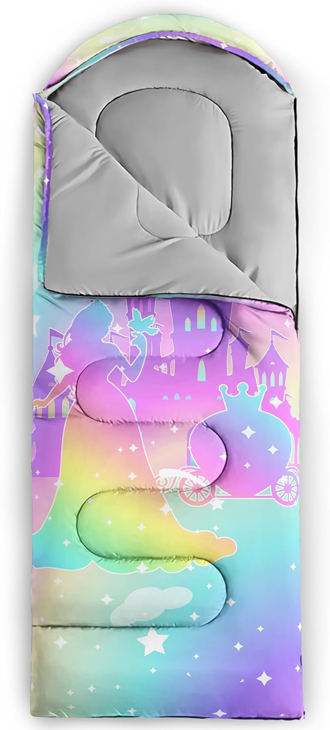 Axolotl Unicorn Sleeping Bag for Kids Boys Girls–Lightweight Warm Cold Weather Sleeping Bags,Waterproof Portable Sleeping Bag with Compression Sack for Camping Backpacking Outdoor Indoor