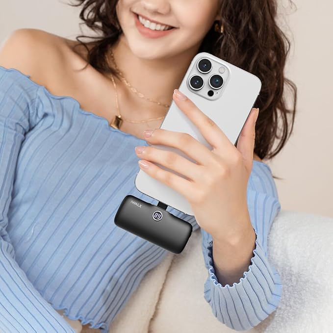 iWALK USB-C Portable Charger for iPhone 15/16, Mini 20W 4,800mAh Wireless Power Bank Fast Charging Travel Battery Pack Compatible with iPhone 16/15/15 Plus/15 Pro/15 Pro Max, Andriod Phone Samsung