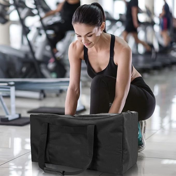 INFANZIA 24 inch Duffel Travel Sports Equipment Bag, Long Luggage Bag with Upgrade Zipper Water Resistant, Extra Large Foldable Storage Bag for Camping, Tent, Tripod, Fishing