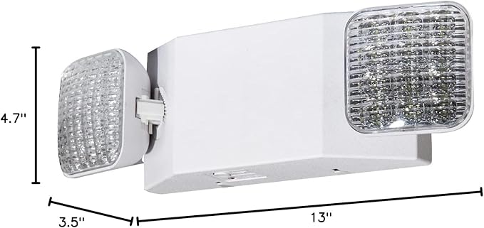 TANLUX LED Emergency Lights with Battery Backup, Commercial Emergency Light Fixtures for Business Home Power Failure Emergency Exit Sign Lighting with 1.0 Meter Plug in Cord AC120V UL Listed