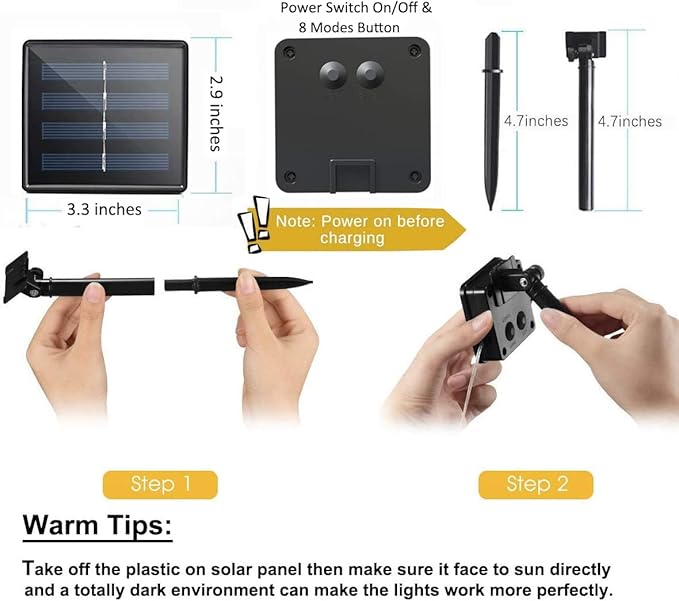 Solar Fairy String Lights Outside Blue, Multi Strand 180 LEDs Watering Can Light for Outdoor, Waterproof Solar Powered Waterfall Lights, Firefly Bunch Lights for Garden Décor