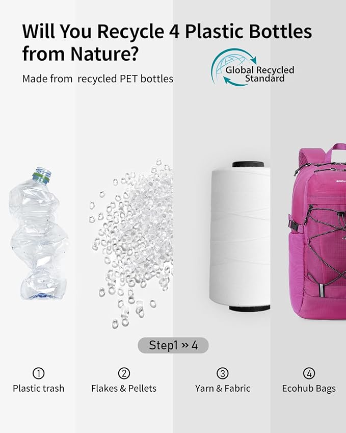 ECOHUB Hiking Backpack 30L Travel Backpack Lightweight Casual Daypack Water Resistant Camping Bag Outdoor Sports Back pack for Men Women