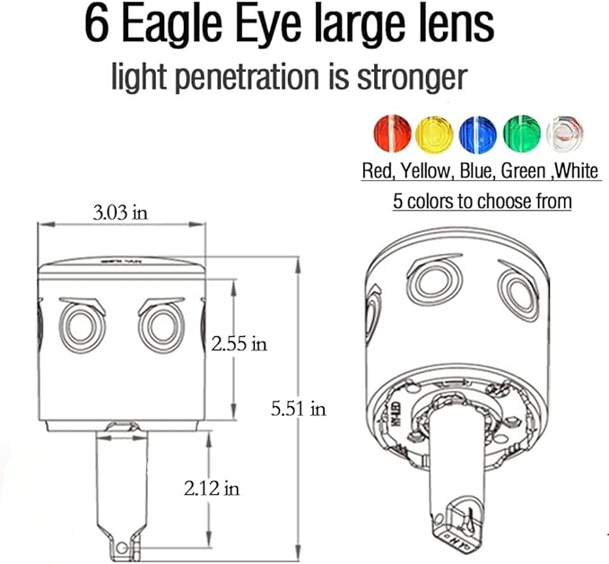 Solar Strobe Warning Light, Super Bright Single Column Solar Emergency Strobe Warning Light Flashing Barricade Safety Road Construction Traffic Flicker Beacon Lamp (Green)