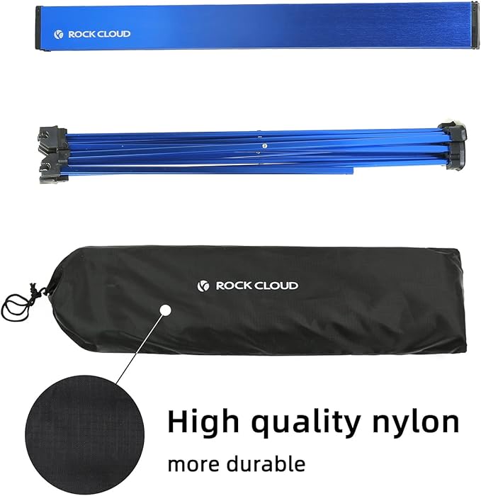 ROCK CLOUD Portable Camping Table Ultralight Aluminum Camp Table Folding Beach Table for Camping Hiking Backpacking Outdoor Picnic