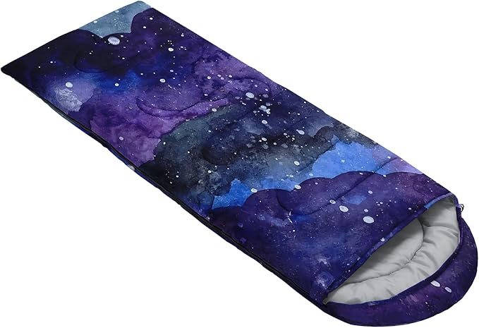 Axolotl Gamepad Sleeping Bag,3 Season Warm and Cool Weather Game Console Sleeping Bag for Boys Teens,Waterproof Lightweight Geometry Hexagonal Sleeping Bag for Traveling,Outdoors Camping,Blue,Black