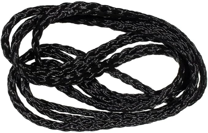 Hollow Braid Polypropylene Rope (5/16 Inch, 100 Feet, Black) - Barrier Rope - Trail Marking, Crowd Control, Golf Courses