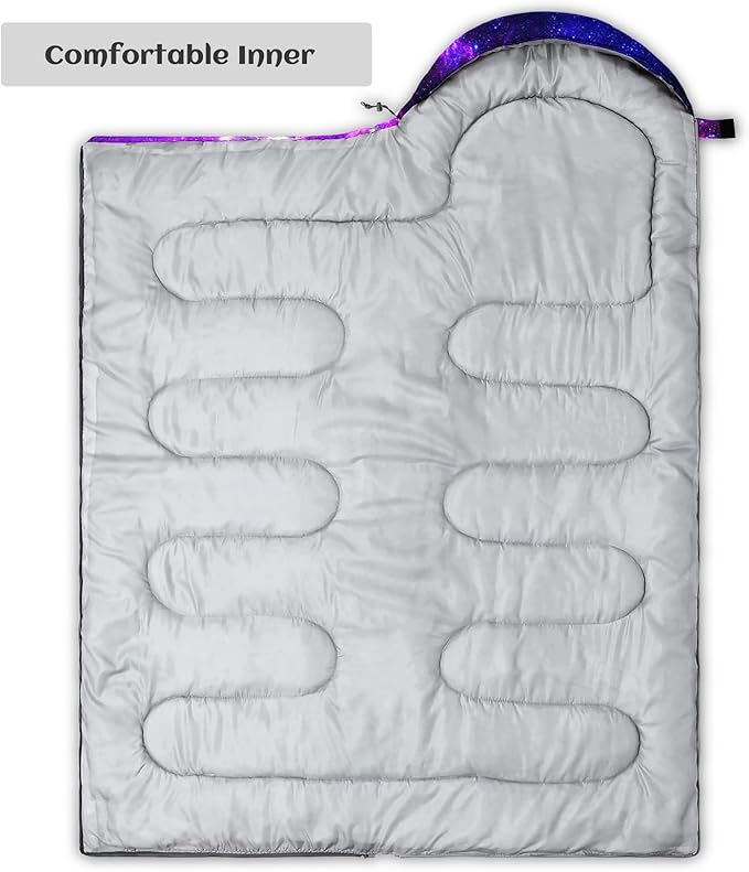 Sleeping Bags for Adults Youth Kids,3D Printing Camping Sleeping Bag for Girls Boys Lightweight Waterproof Cold/Warm Weather Sleeping Bag for 3 Seasons