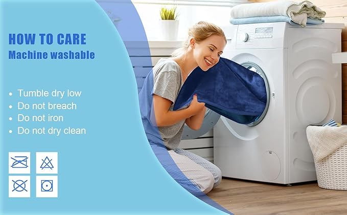 Waterproof Blanket for Bed, Water Resistant, Water Proof, Stain Proof, Leakproof & Spill-Proof Flannel (Navy Blue & Abyss Green, 60x80)