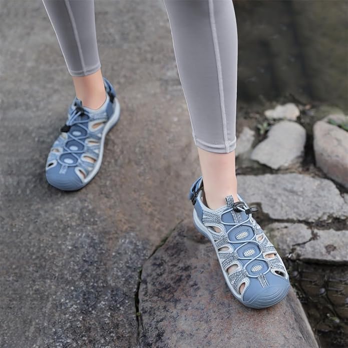 Dannto Women's Closed Toe Hiking Sandals Walking Water Sandal Comfort Athletic Sport Outdoor Sandals