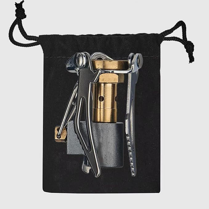 Outdoor Gas Stove Camping Burner Portable Mini Folding Stove Gas Heater Survival Furnace Foldable Furance Head for Picnic Cooker 49g Maximum firepower of BRS-3000T Stove