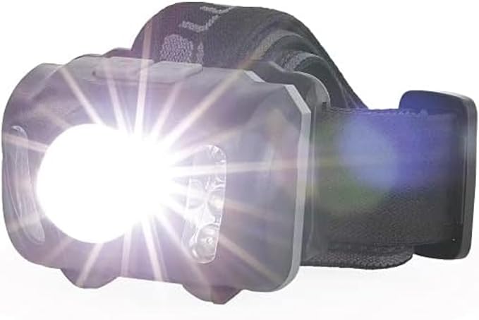 LUXPRO LED Headlamp - Bright 300 Lumen Head Lamp for Outdoors, Camping & Hiking - 6 Light Modes White, Green & Red Light - IPX4 Waterproof - Adjustable Headband - LP345V2 - Batteries Included