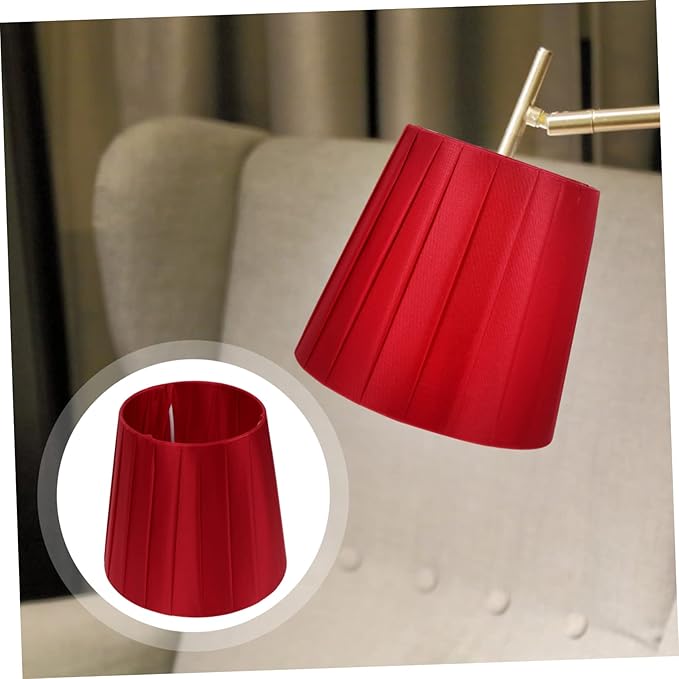 1pc Decorative Cloth Lampshade Clip Bulb Light Cover for Home Decor Elegant and Accessory for Chandelier Table Floor and Wall Lamps Wine Design