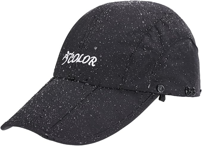 icolor Sun Hats for Men Women with Neck Flap,Foldable Sun Cap Fishing Sun Hats,UPF50+ Sun Protection Ponytail Hats