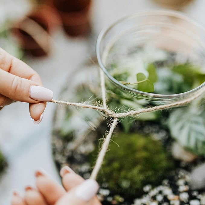 2mm x 1000 Feet Natural Jute Rope, Twine for Gardening Tomato Climbing Plant Tie Floristry Crafts Gift Wrapping Packing Decor