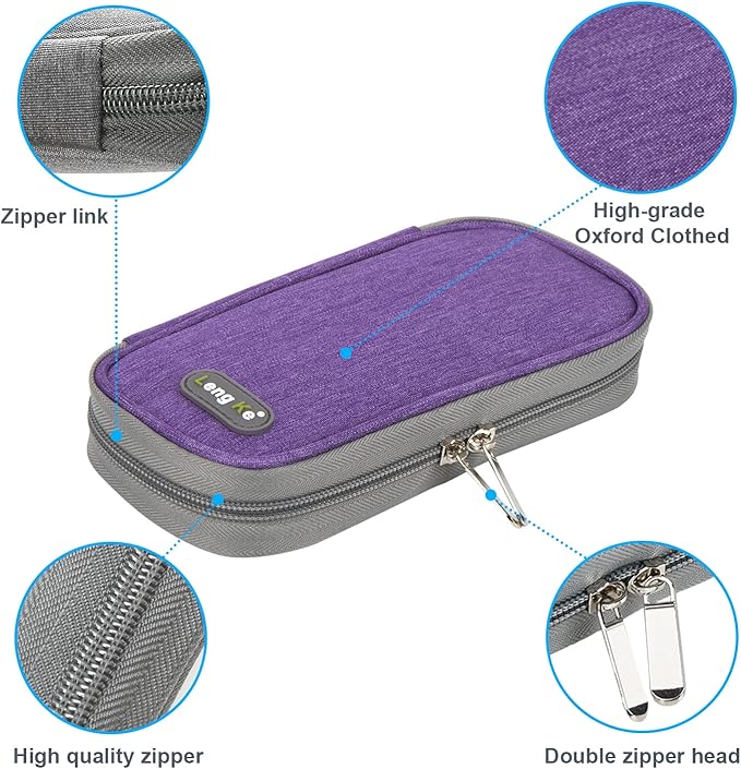 YOUSHARES Insulin Cooler Travel Case - Organizer Insulin Case for Diabetes Accessories Keep Supplies Safe and Cold