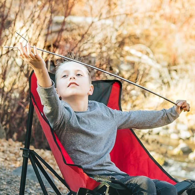 MalloMe Smores Sticks for Fire Pit 45 inch Extra Long - Marshmallow Roasting Sticks Smores Kit -Smore Skewers Hot Dog Fork Campfire Cooking Equipment, Camping Essentials, Outdoor Accessories (4 Pack)