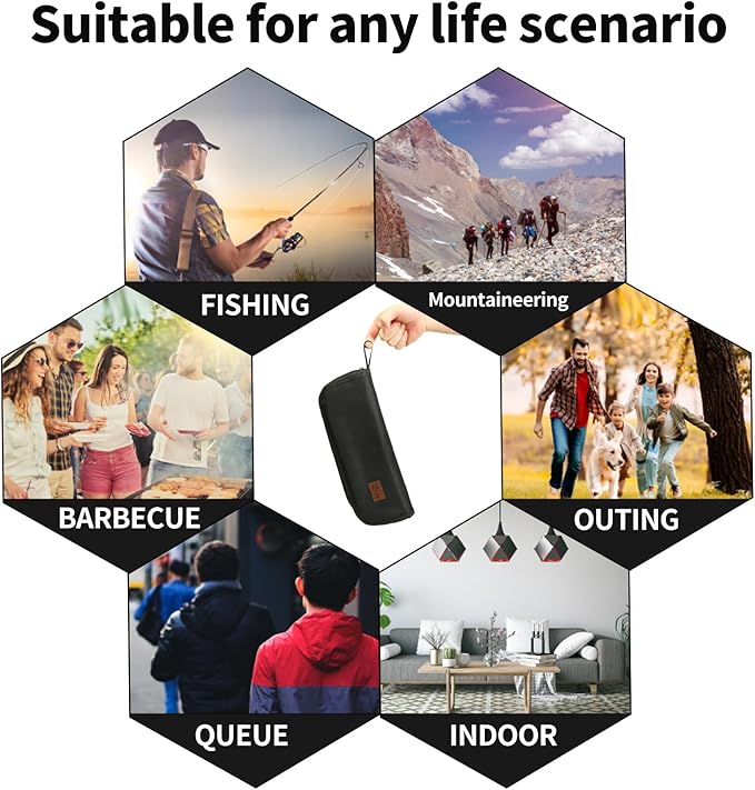 Camping Stool,Portable Foldable Stool aldult Collapsible Chairs Fishing Stool for Outdoor Hiking 300 LBS Load Black 2-Piece Set