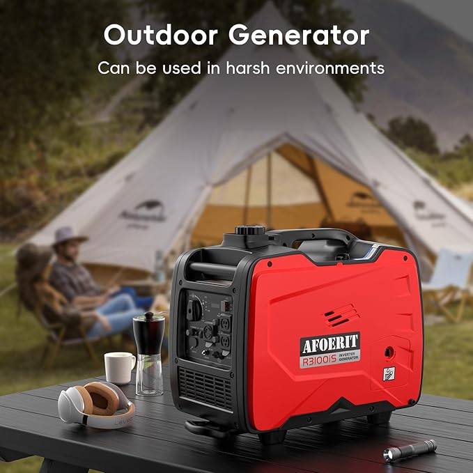 3500 Watt Inverter Generator Portable, Quiet and Lightweight Gas Generaror for Camping, Power Equipment Fuel RV Ready