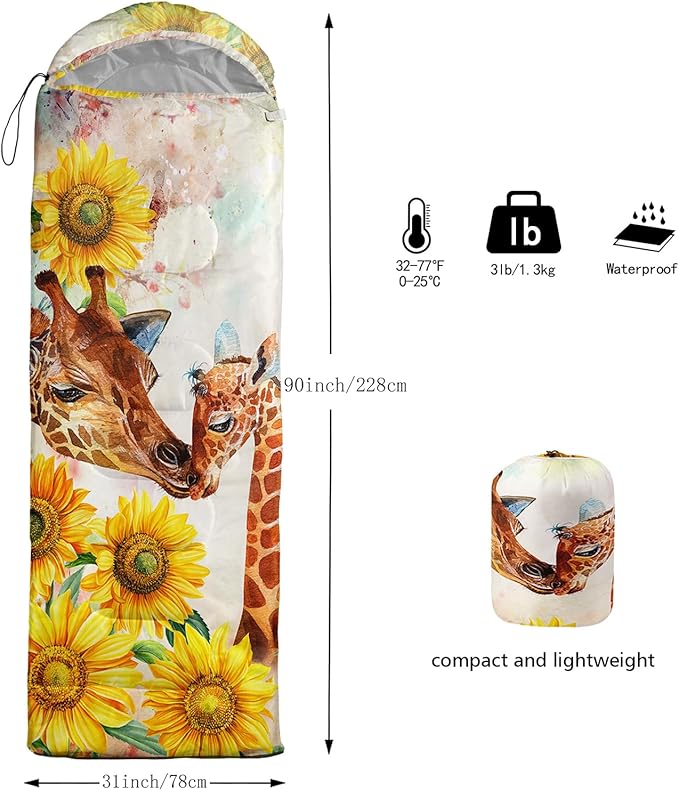 QOOMO Camping Sleeping Bags,3 Season Warm & Cool Weather,Lightweight,Waterproof Sleeping Bags for Adults & Kids,Traveling,and Outdoors,Camping Gear Equipment