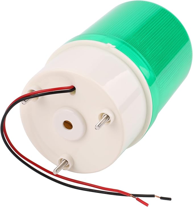 Industrial LED Rotating Strobe Beacon Warning Lights, Electrical Revolving Signal Lights for Emergency, 110v AC, Green, No Buzzer