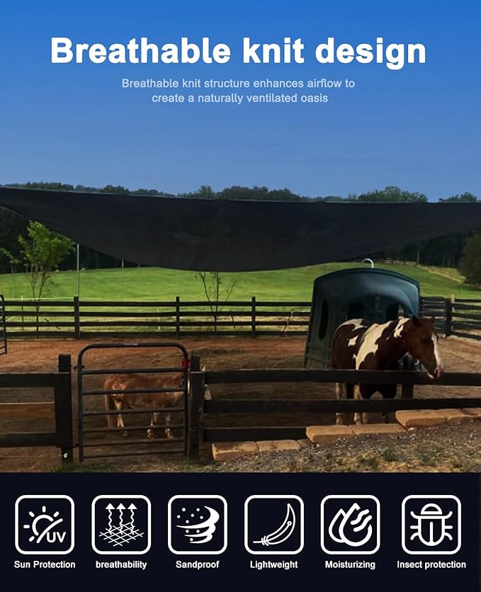 90% Shade Cloth,20x48ft Tear Resistant Sun Shade Net with Reinforced Grommet,Durable Garden Shade Tarp Cover for Greenhouse,Plant Cover, Chicken Coop,Patio and Pergola,Black