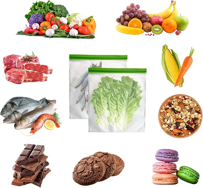 Odor Proof Food Storage Bags Reusable Bear Bags for Food Backpacking No-Odor Zipper Barrier Bags Fit Home Organization, Food Storage,Freezer Safe(10p-8.5x10in)