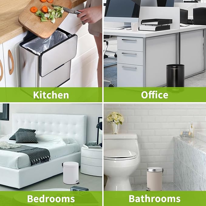 Small Trash Bags 1.2-Gallon: Bathroom Trash Bags Small Garbage Bags Clear Trash Bags for Bathroom Bedroom Office - Mini Trash Liners (Clear, 150 Counts)