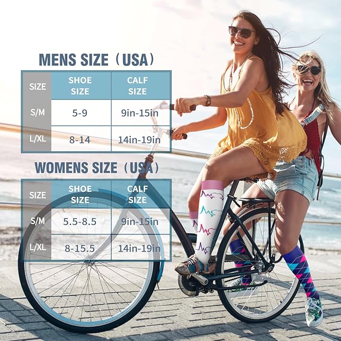 6 Pack Copper Compression Socks for Women and Men Circulation-Best Support for Medical, Running,Nursing,Athletic