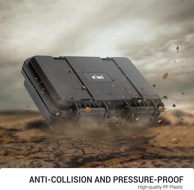 KIWIFOTOS 12 Slots 9V & CR2 CR123A Battery Storage Organizer Case IP67 Waterproof Hard Case for CR17345/ CR16340/CR18350/CR15H270 9V Battery Holder for Household Outdoor Camping Fishing