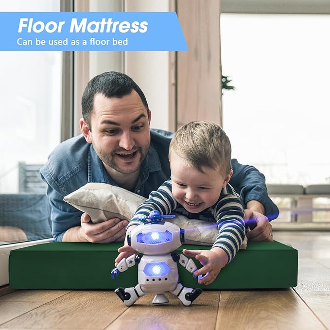 CYMULA Memory Foam Camping Mattress Pad,3inch Sleeping Pad for Camping,Non-Slip Bottom Floor Cot Car Mattress Bed with Retaining Portable Roll up Mattress Pad Mat for Travel Truck Guest Bed Tent