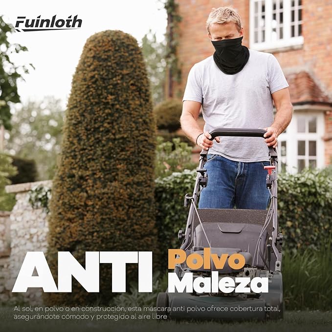 Fuinloth Neck Gaiter, 6 Pack Cooling UV Protection Bandana Buff Face Mask Gator Scarf for Men Women