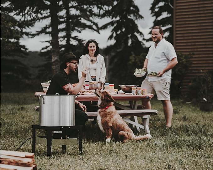 Gas One Seafood Boil Kit with Propane Burner, Propane Regulator, 80Qt Pot with Basket – Heavy Duty Construction Seafood Boil Pot for Outdoor Cooking – Easy to Clean and Durable Crab Boil Pot